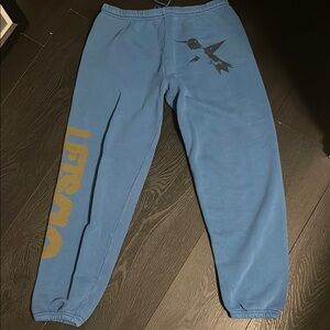 Freecity Blue Joggers with Gold and Black Accents